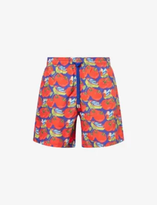 VILEBREQUIN Moorea Tomato-Print Swim Shorts