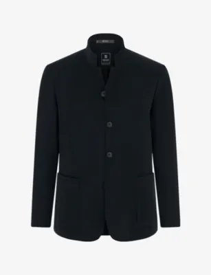 BOGGI MILANO Diagonal Regular-Fit Stretch Wool-Blend Blazer