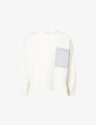 LOEWE Anagram Patch-Pocket Cotton-Knit Jumper