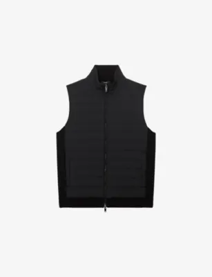 REISS Newford Zip-Through Stretch-Woven Gilet - SOFT GREY