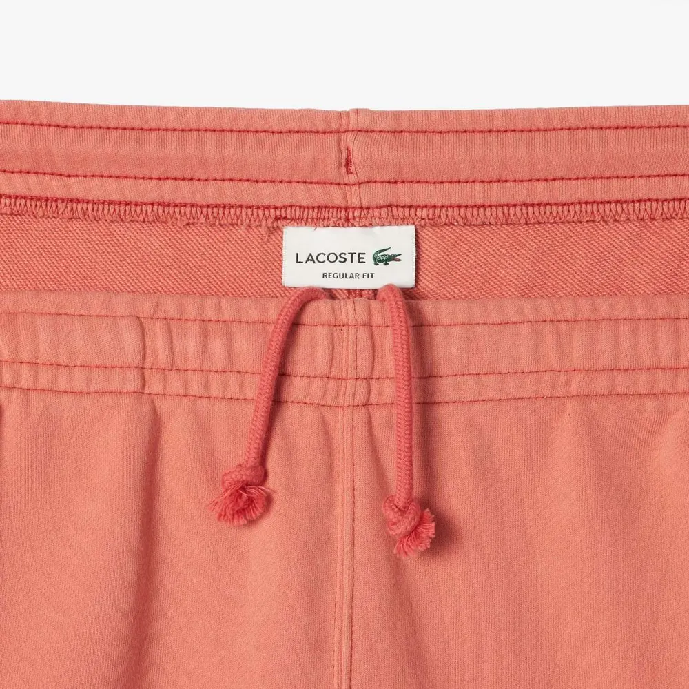 Lacoste Washed Effect Printed Fleece Shorts detail 3