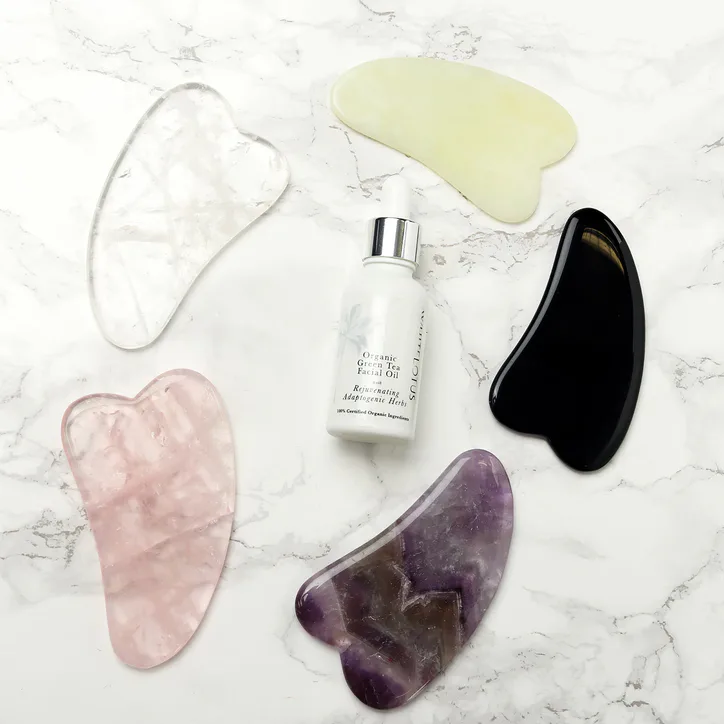 White Lotus Beauty Genuine Crystal Gua Sha Chemical Free Amethyst detail 2