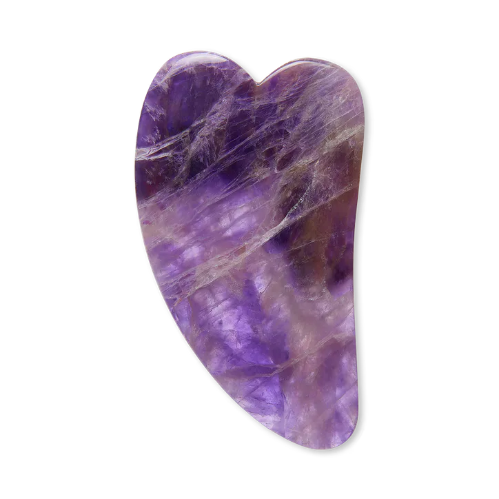 White Lotus Beauty Genuine Crystal Gua Sha Chemical Free Amethyst
