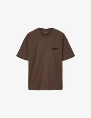 ALLSAINTS Xander Logo-Embossed Short-Sleeve Cotton T-Shirt - COASTLINE BLUE
