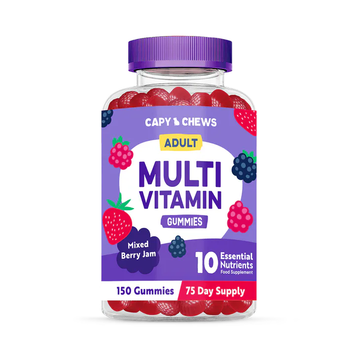 Capys Adult Mixed Berry Jam Multivitamin Gummies 150's – Vitamins & Supplements > Vitamins > Multivitamins > Men's Multivitamins