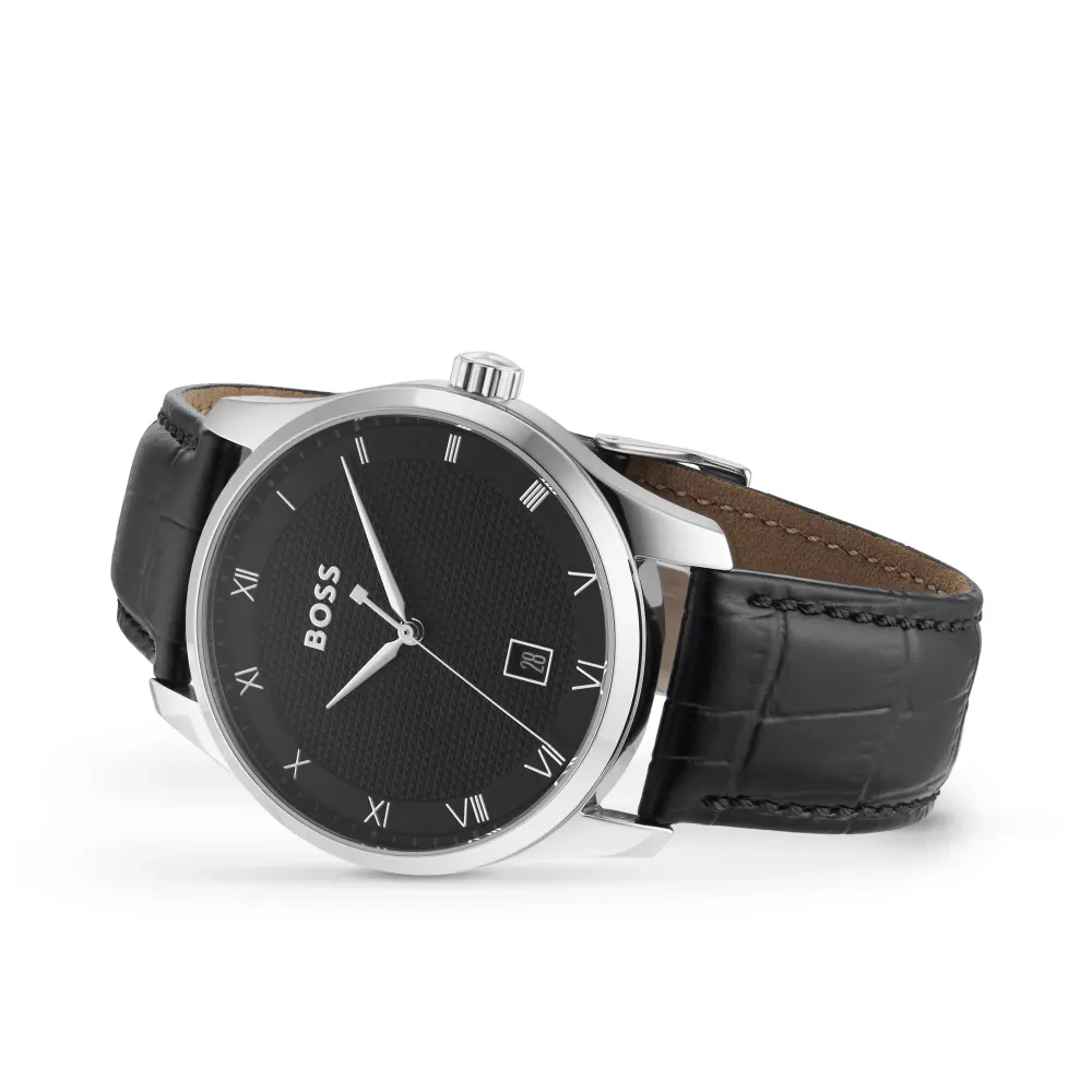 BOSS Principle Mens Watch Black 41mm detail 3