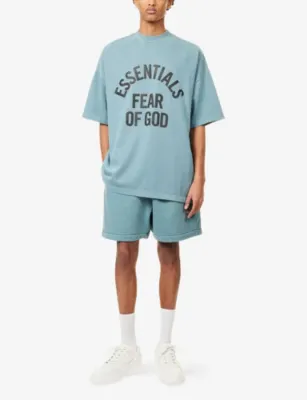 FEAR OF GOD ESSENTIALS Campus '90s Brand-Print Cotton-Jersey T-Shirt detail 2