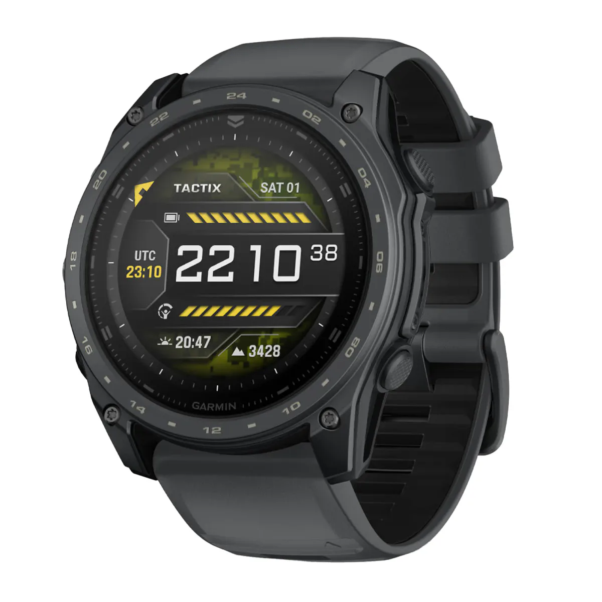 Garmin Tactix 8 Cerakote 51mm AMOLED Mens Watch Black Silicone Strap
