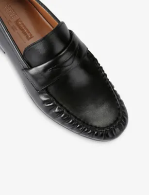 STEVE MADDEN Passage Leather Loafers - EUR 41 / 7 UK MEN in BLACK, additional product view 3