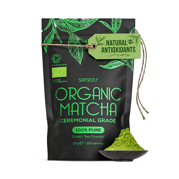SuperSelf Organic Matcha Green Tea Powder Ceremonial Grade 120g