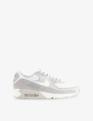 For Him Air Max 90 Suede and Mesh Trainers - 7 in DENIM LIGHT BONE SAIL CO – Mens | Trainers | Lace up trainers