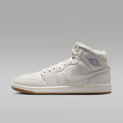 Jordan Air Jordan 1 Mid SE Men's Shoes - Phantom/Gum Dark Brown/University Red/Sail