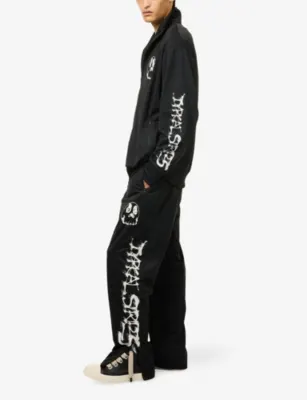 ADIDAS Y3 Graphic-Print Soft-Shell Jogging Bottoms detail 2