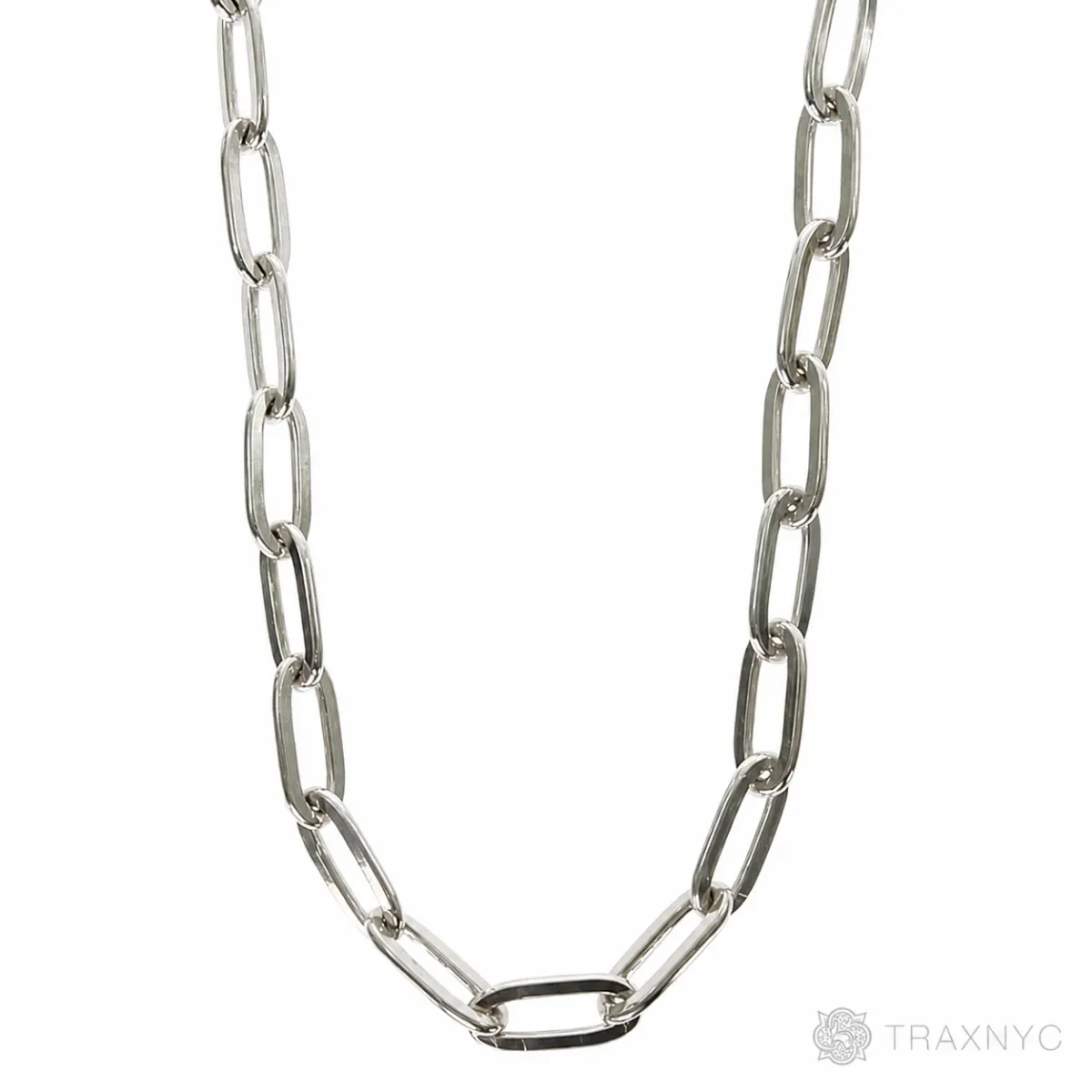 JALGAS - GOLDEN MOON Silver Solid Paper Clip Link Chain 5.7mm 24 Inches 69837 – Chain