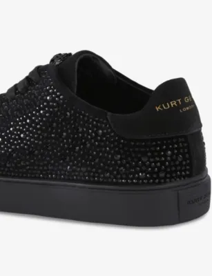 KURT GEIGER LONDON Lennon Crystal Woven Low-Top Trainers - EUR 45 / 11 UK MEN in BLACK, additional product view 3