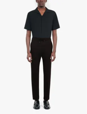 THE KOOPLES Drawstring tapered-leg stretch-wool trousers detail 2