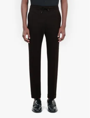 THE KOOPLES Drawstring tapered-leg stretch-wool trousers detail 3
