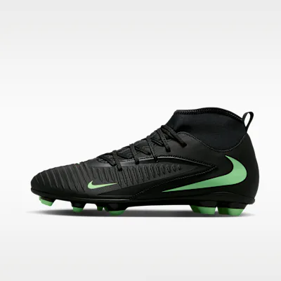 Nike Phantom 6 High Club Multi-Ground Football Boot - Black/Black/Illusion Green