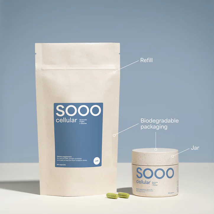 Sooo.me SOOO cellular: Quercetin, Fisetin, L-Glycine 60 Capsules, additional product view 2