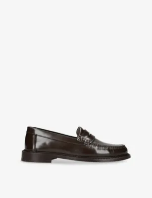 VINNY'S Yardee Moccasin Leather Loafers - EUR 41 / 7 UK MEN in MID BROWN – Mens | Loafers