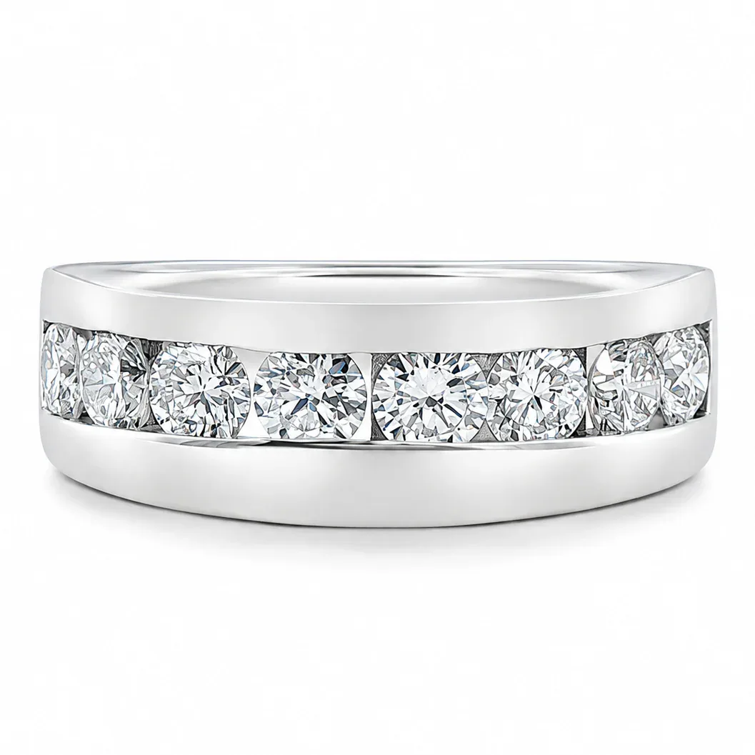 RINA - For Him CUSTOM 14K Gold Channel Diamond Ring 67801 in Rose Gold / 10 – Ring