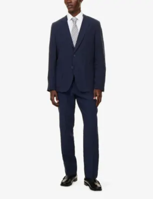 PERCIVAL Single-Breasted Notch-Lapel Linen Blazer detail 2