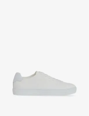 REISS Finley Knit Low-Top Trainers - LIGHT KHAKI - EUR 42 / 8 UK MEN in WHITE – Mens | Trainers | Lace up trainers
