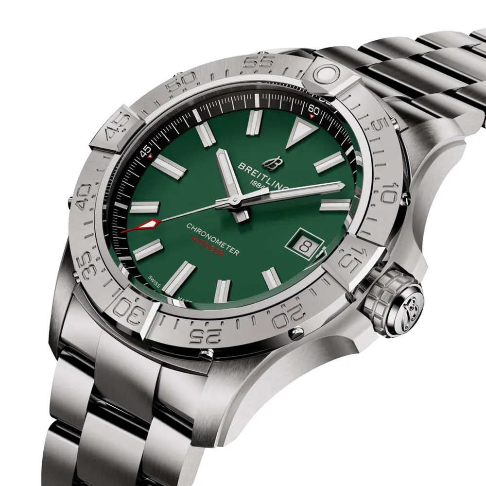 Breitling Avenger Automatic 42mm Mens Watch Green Stainless Steel detail 3