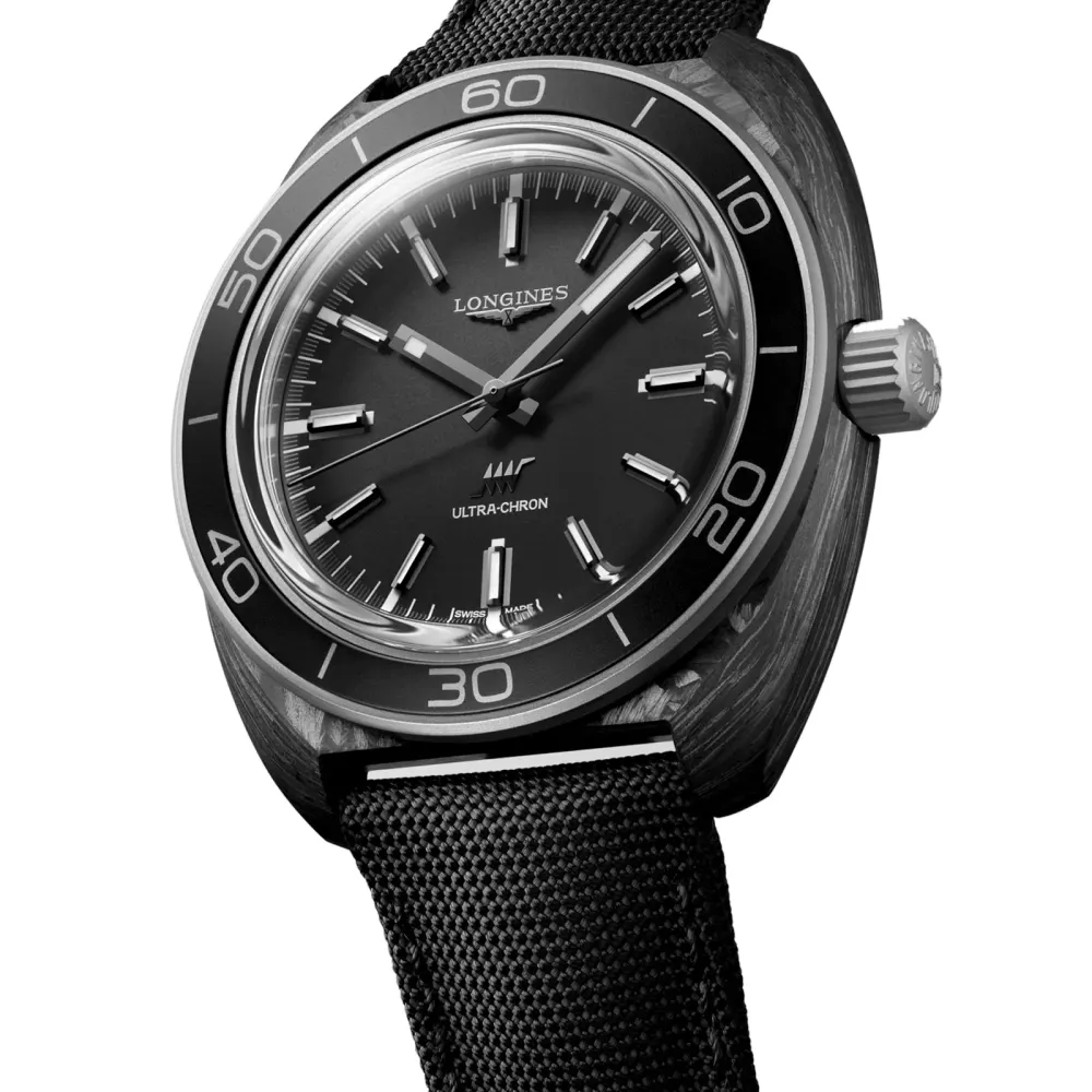 Longines Ultra-Chron 43mm Mens Watch in Black, additional product view 2