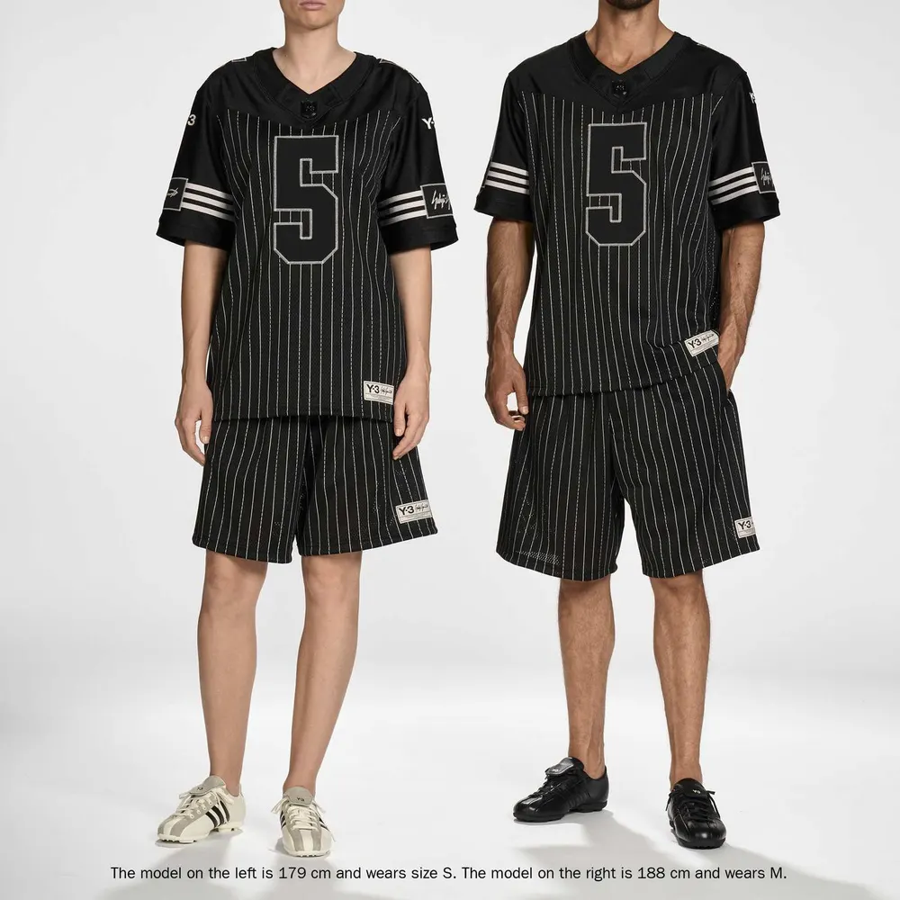Y3 Men's Elite AFL Jersey T-Shirt in Black, additional product view 3