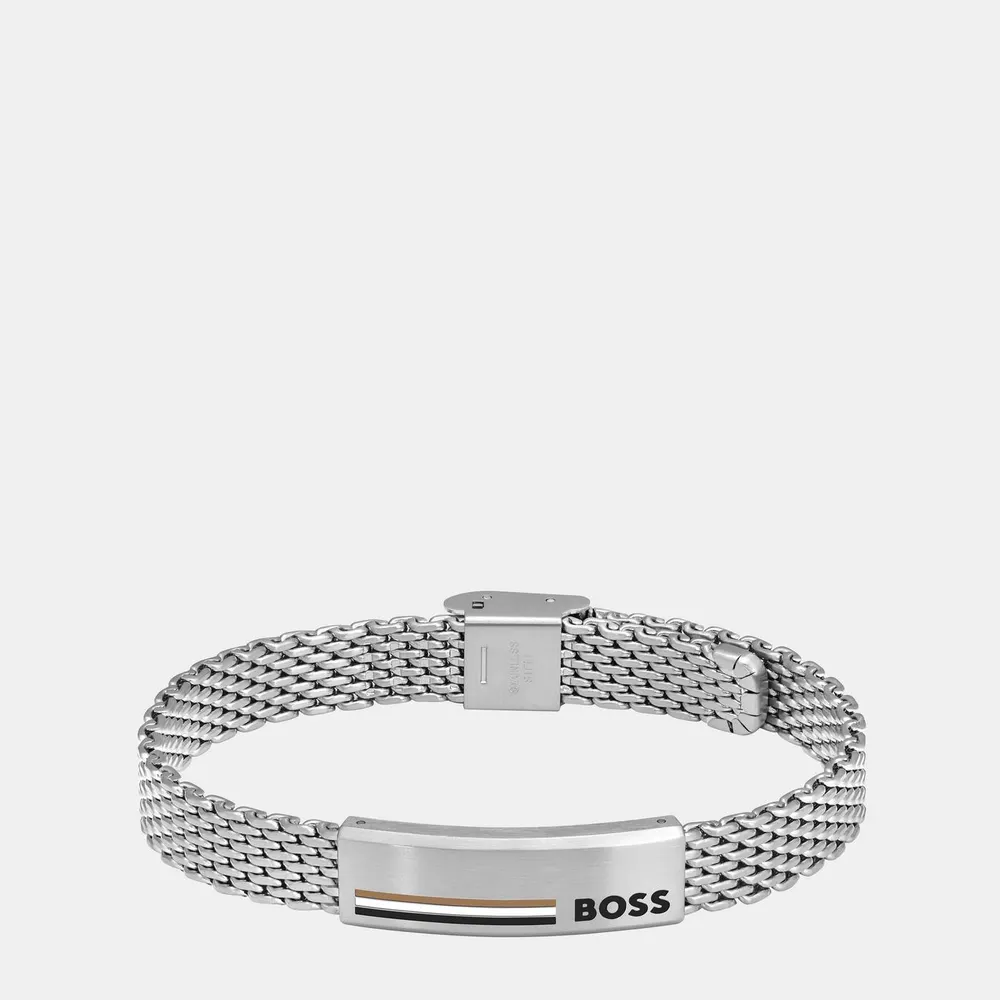 Boss Men's Alen Mesh Magnetic Closure Chain Bracelet