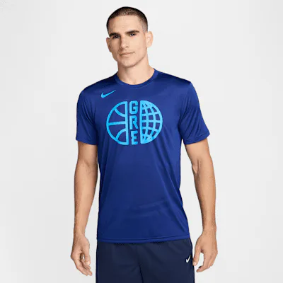 Nike Greece Practice Men's Nike Basketball T-Shirt - Deep Royal Blue/Deep Royal Blue/Light Photo Blue