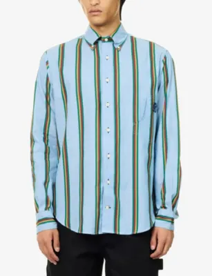 NICHOLAS DALEY Gitman Bros Vintage Stripe Cotton Shirt detail 3