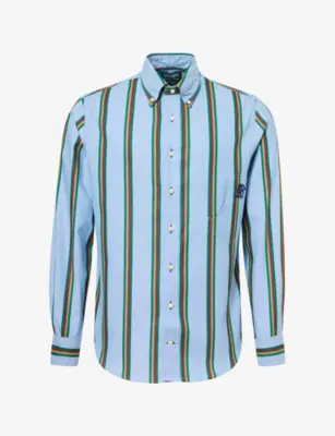 NICHOLAS DALEY Gitman Bros Vintage Stripe Cotton Shirt