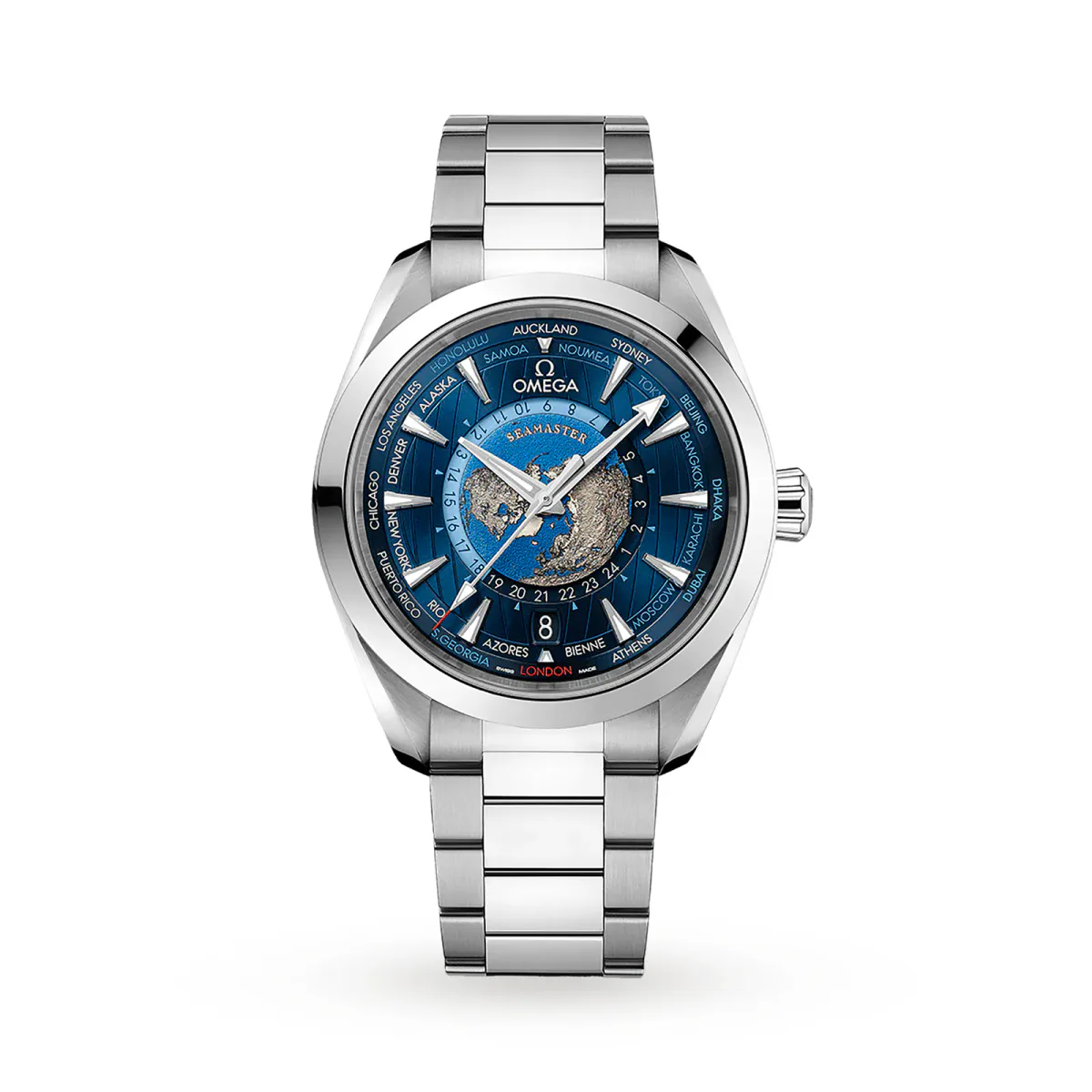 Omega Seamaster Aqua Terra 150m Co-Axial GMT Worldtimer 43mm Mens Watch
