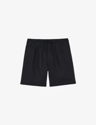 REISS Barges Drawstring-Waist Linen Shorts - STONE