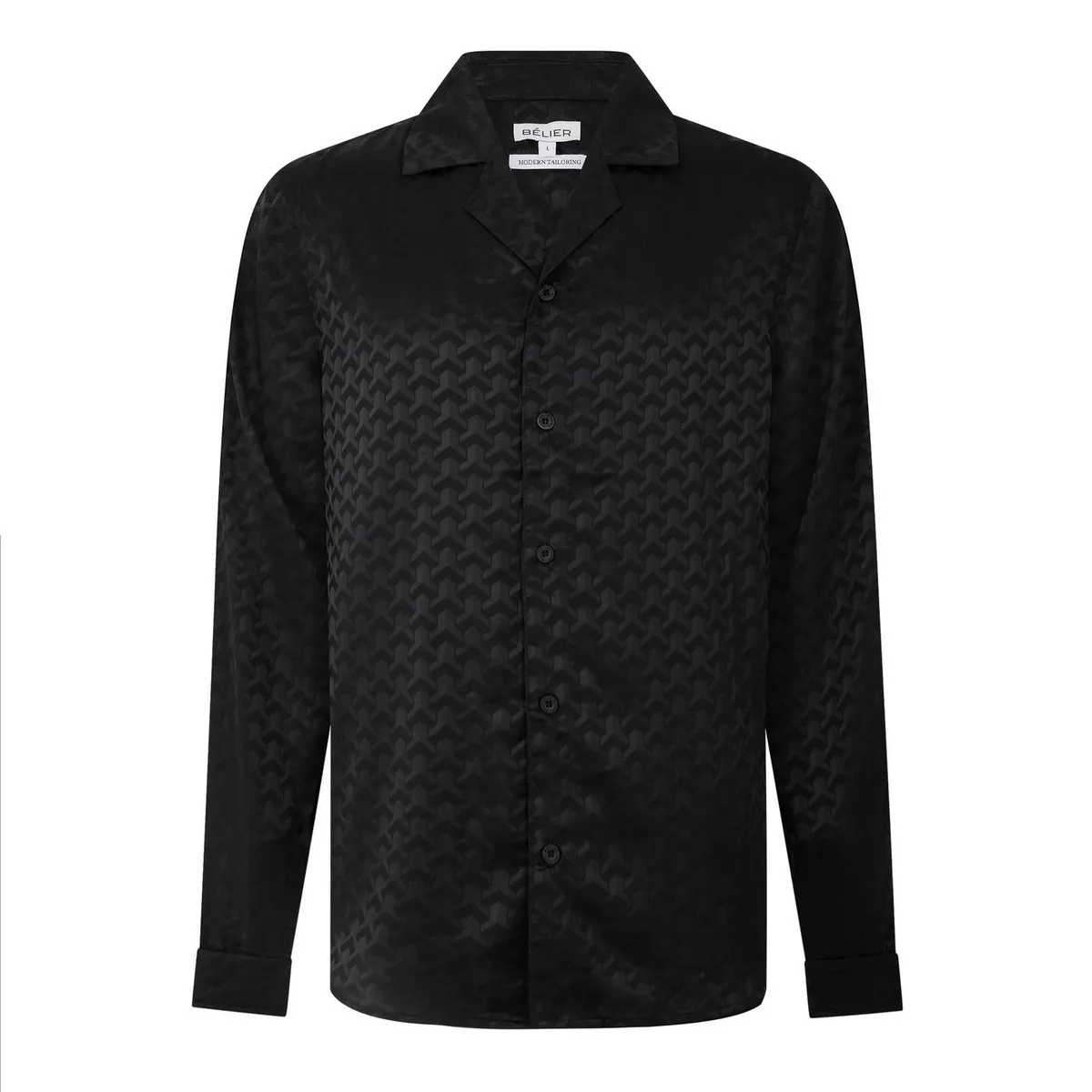 BELIER Men's Long Sleeve Patterned Shirt