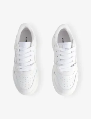 ARNE Basket Suede, Leather and Mesh Trainers - EUR 42 / 8 UK MEN in White, additional product view 2