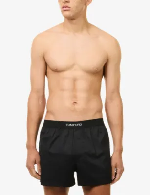 TOM FORD Logo-Waistband Stretch Cotton-Poplin Boxer Briefs detail 2