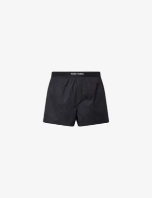 TOM FORD Logo-Waistband Stretch Cotton-Poplin Boxer Briefs