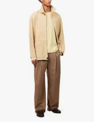 THE ROW Vilmo Zip-Through Suede Jacket detail 2