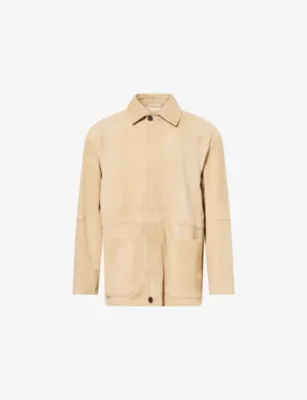 THE ROW Vilmo Zip-Through Suede Jacket