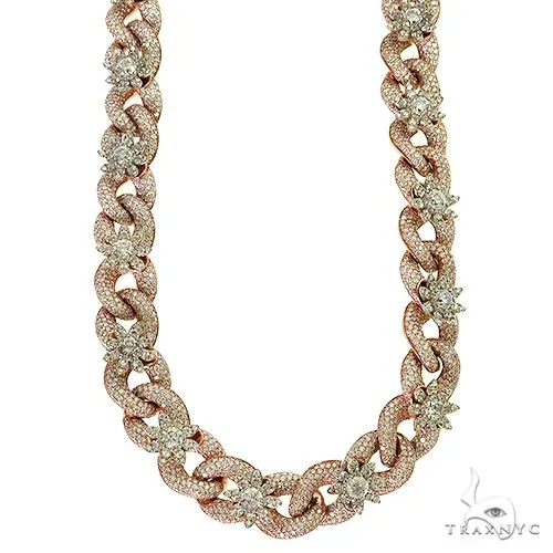 JALGAS - AMERICAS GOLD Diamond Infinity Flower Cuban Chain 69709 – Chain