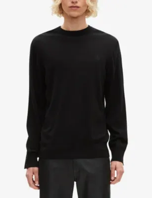THE KOOPLES Logo-Embroidered Crewneck Wool Jumper detail 3