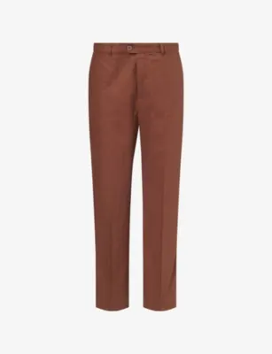 PERCIVAL Tailored Linen Trousers - FOREST - 30R