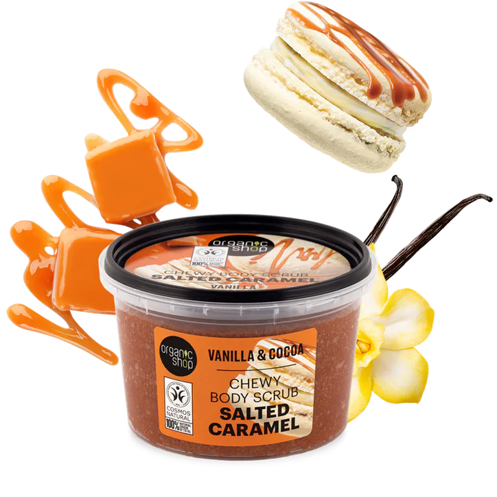 Organic Shop Salted Caramel Chewy Body Scrub Vanilla & Cocoa 250ml detail 3