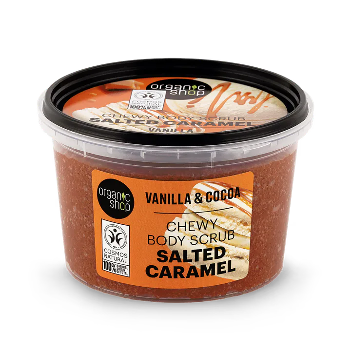 Organic Shop Salted Caramel Chewy Body Scrub Vanilla & Cocoa 250ml