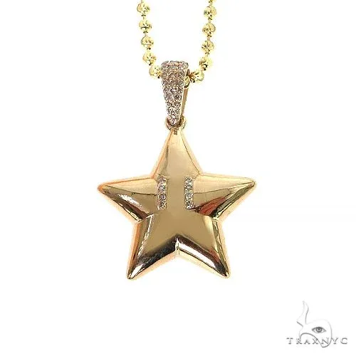 RINA - For Him CUSTOM Diamond Mario Star Pendant Set 68540 in Rose Gold / 18 Inches – Pendant Set