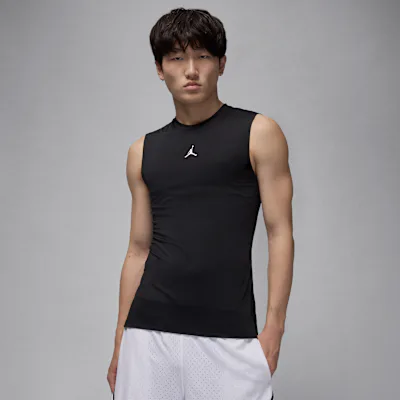 Jordan Sport Men's Dri-FIT Sleeveless Base Layer Tank Top - Black/White