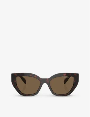 PRADA PR A09S butterfly-frame tortoiseshell acetate sunglasses